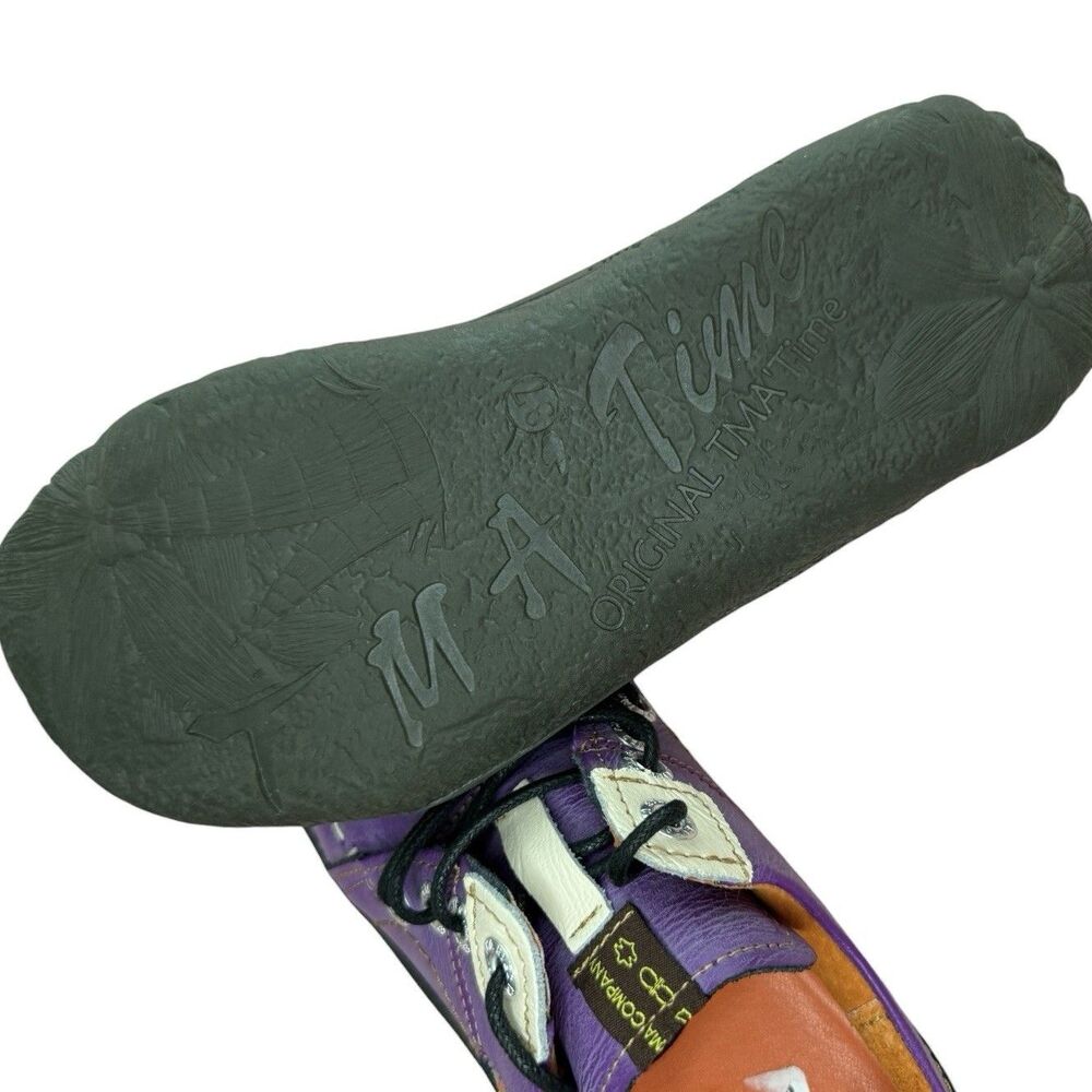 TMA Shoes Women's 7 Stumble Stuff Groovy Glides Washed Leather Purple - Picture 6 of 7